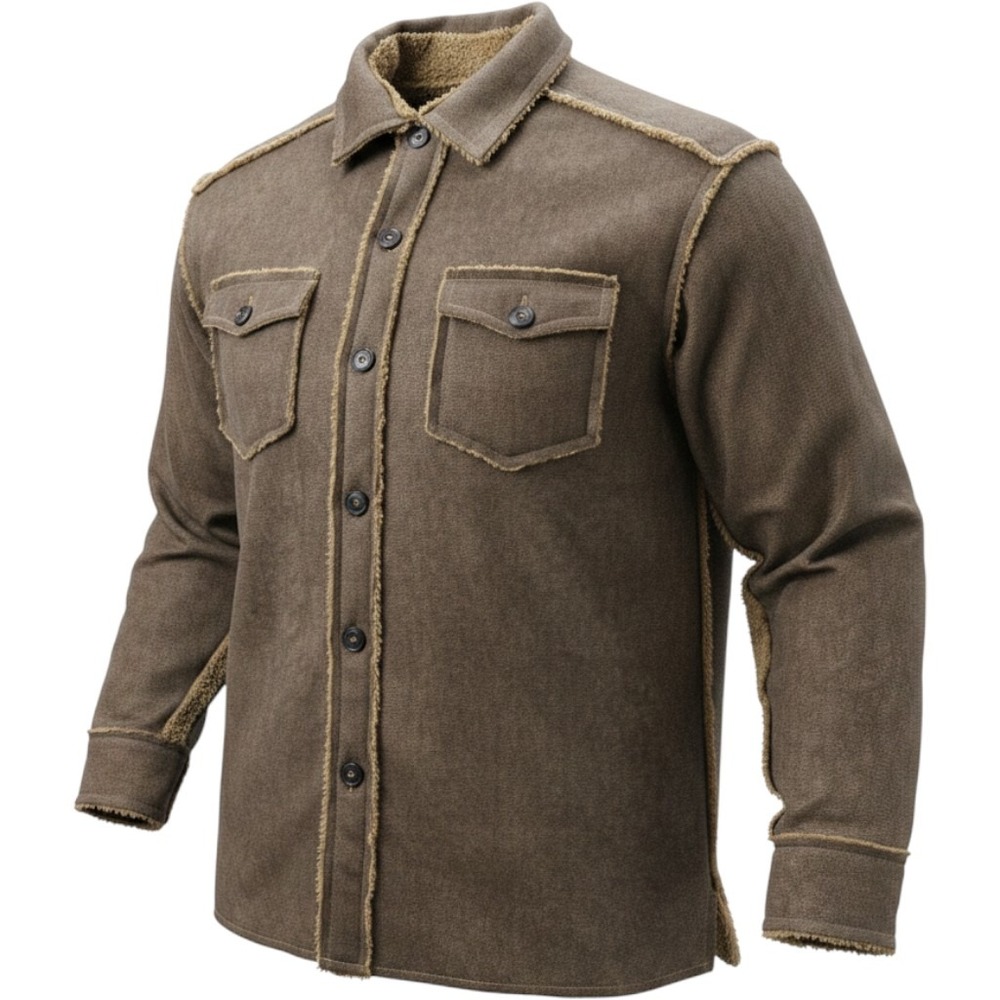 True Grit Sueded Pebble Shirt Jacket Size L Large Western Ranch Cowboy Soho